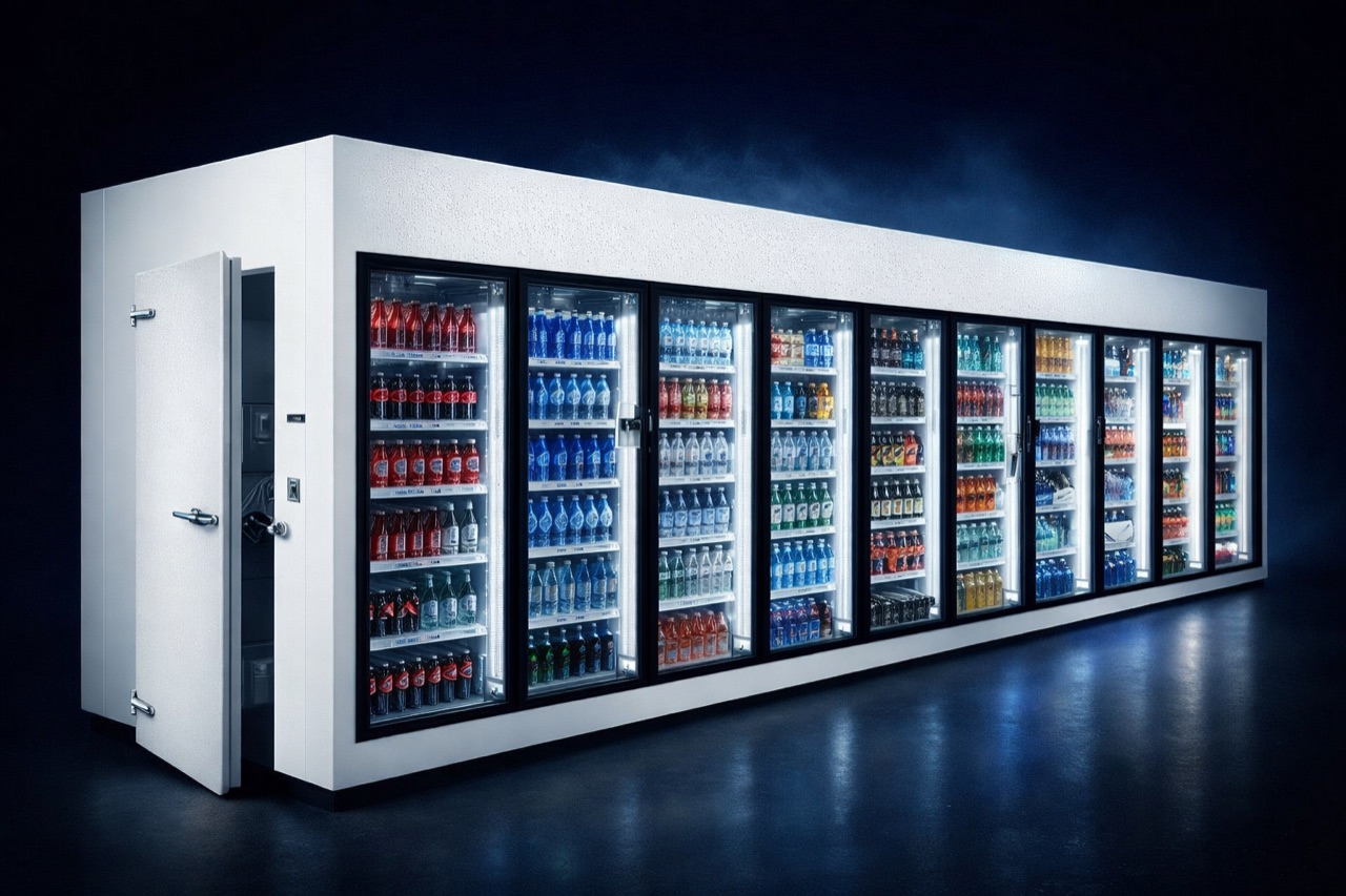 Walk-in cooler commercial storage system